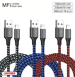 1M 2M 3M USB A To Lightning MFi Certified  Cable For iPhone 14 13 12 11 X XR Pro Max Fast Charging Cable Charger Data Wire Cord - Image 14
