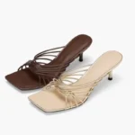 Square Head Cross Strap High Heel Sandals for Women New Style Temperament Stiletto Open Toe Roman Sandals for Outdoor Wear - Image 2