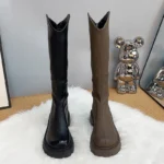 Women’s Long Boots – Fleece Lined & Platform Style - Image 2