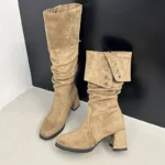 Women’s Knee-High Boots – Vintage & Slip-On Style - Image 5