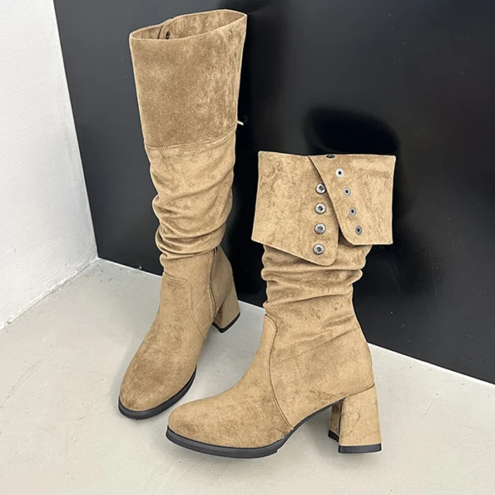 Women’s Knee-High Boots – Vintage & Slip-On Style - Image 5