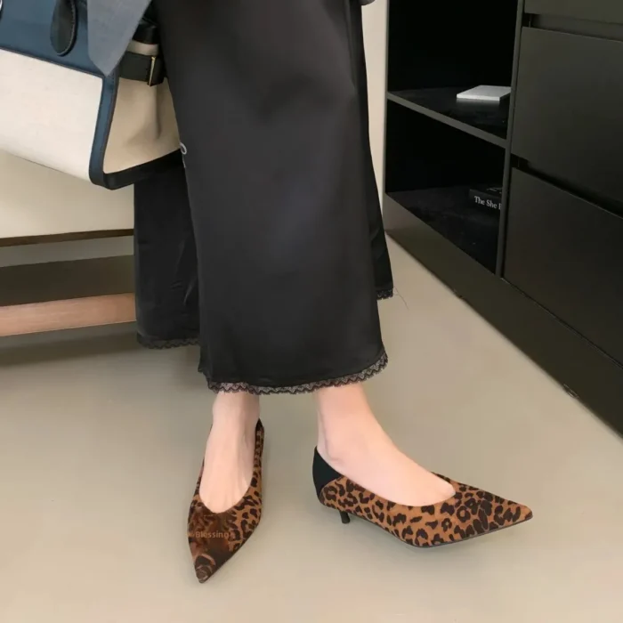 Women’s High Heels – Leopard Print & Slip-On Style - Image 5