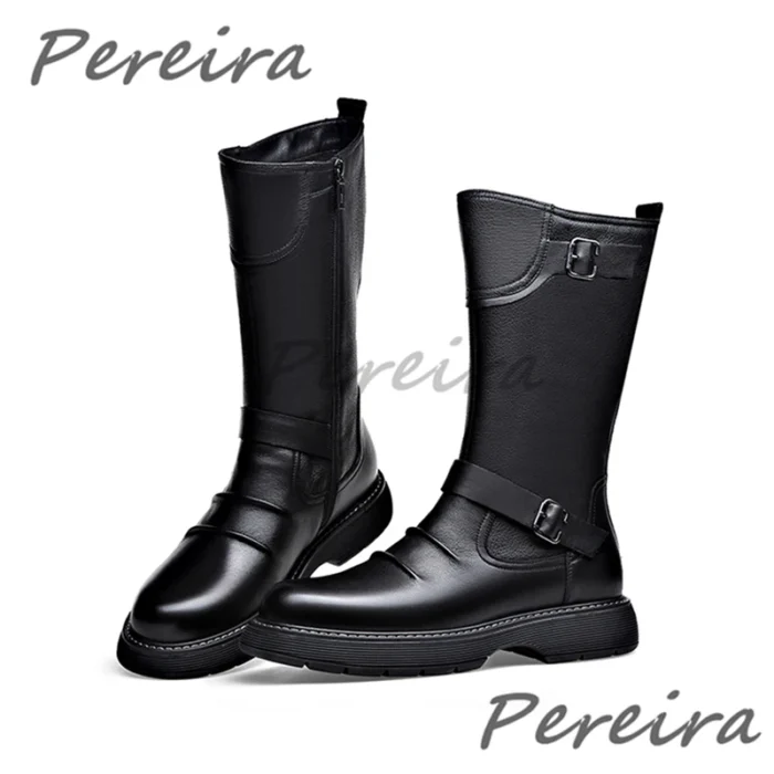 Men’s Leather Boots – Buckle & Winter Style - Image 7