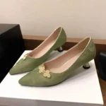 Elegant Chinese Style Women's High Heels Thin Heel Satin Low Cut Shoes for Cheongsam Matched Small Heel Single Shoes - Image 4