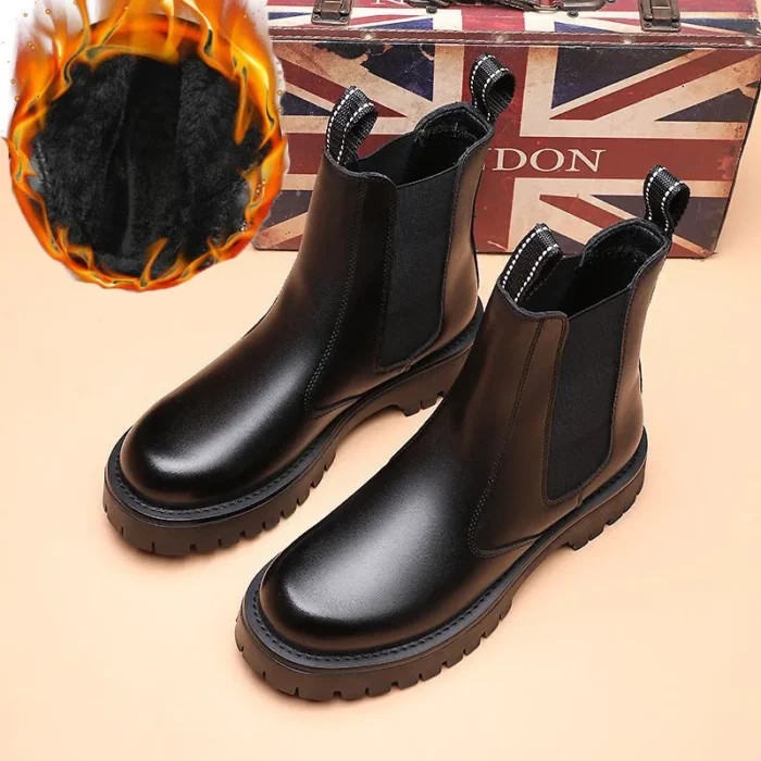 Men’s Leather Boots – Motorcycle & Winter Style - Image 8