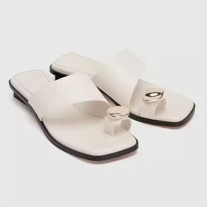 Women Slippers 2025 Summer Fashion Ladies Open Toed Sandals Flip Flops Solid Color Beach Slippers Slides Women Zapatos De Mujer - Image 4