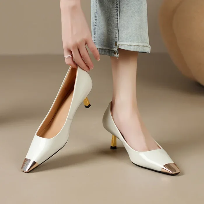 Women’s Heels – Nude Color & Metal Detail - Image 2