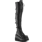 Women’s Thigh-High Boots – Platform & Buckles - Image 3