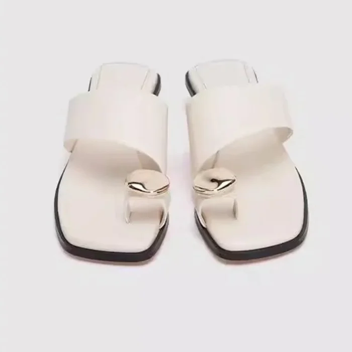 Women Slippers 2025 Summer Fashion Ladies Open Toed Sandals Flip Flops Solid Color Beach Slippers Slides Women Zapatos De Mujer - Image 5