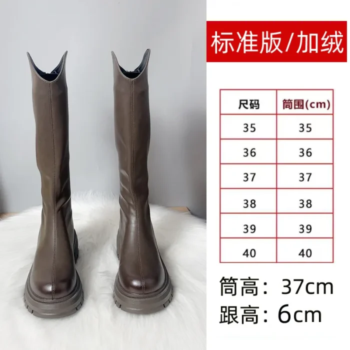 Women’s Long Boots – Fleece Lined & Platform Style - Image 5